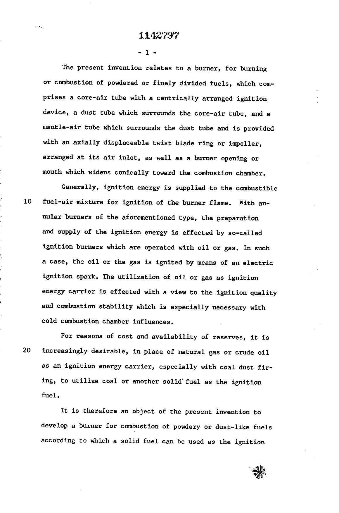 Document de brevet canadien 1142797. Description 19940106. Image 1 de 7