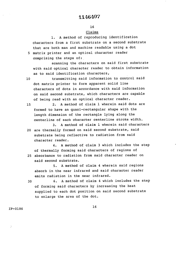 Document de brevet canadien 1146407. Revendications 19940111. Image 1 de 3