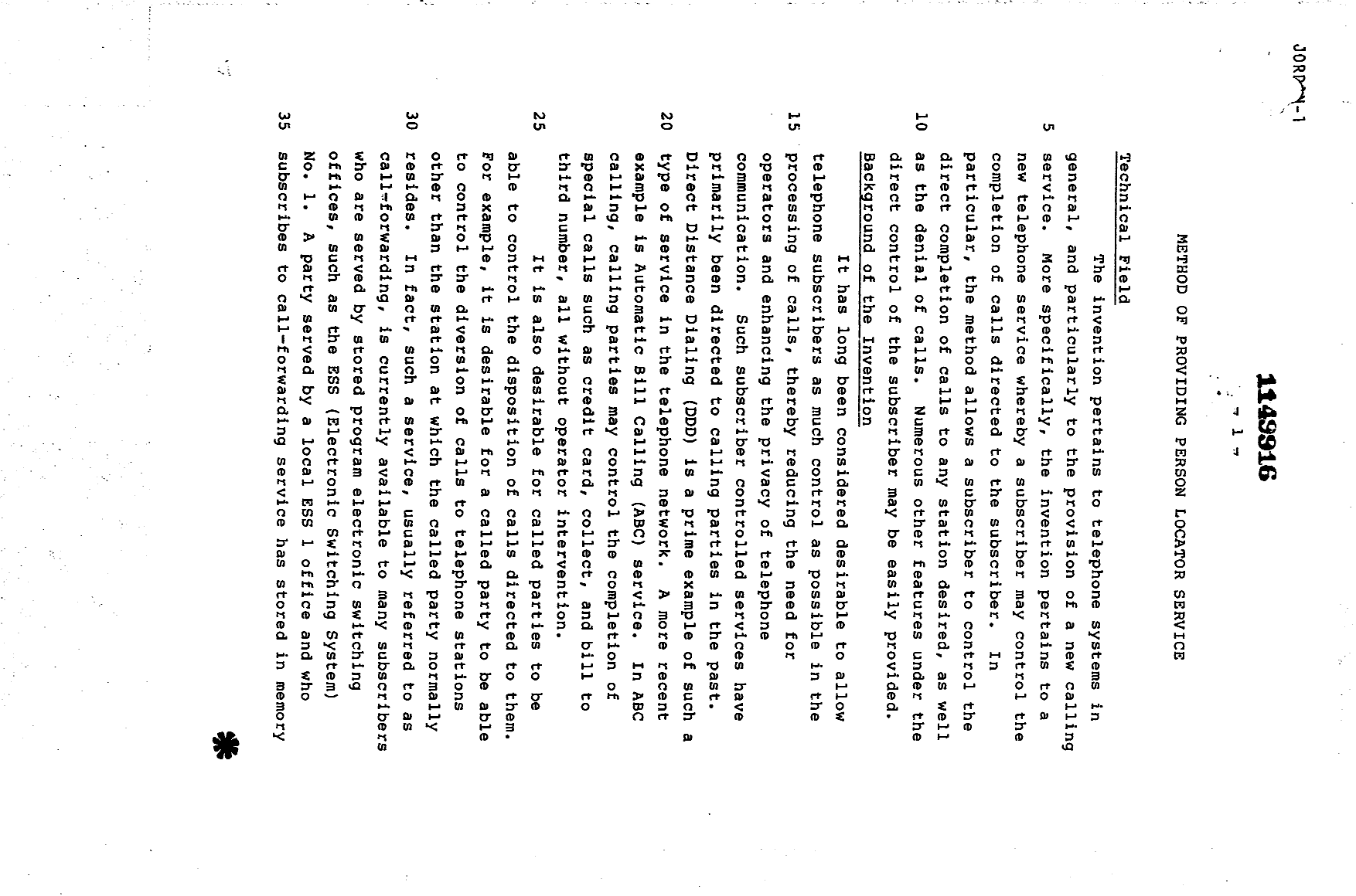 Document de brevet canadien 1149916. Description 19940114. Image 1 de 26