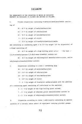 Document de brevet canadien 1152670. Revendications 19940113. Image 1 de 2
