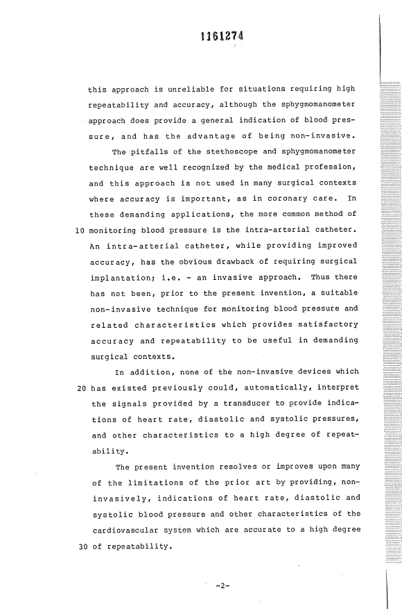 Canadian Patent Document 1161274. Description 19931123. Image 2 of 38