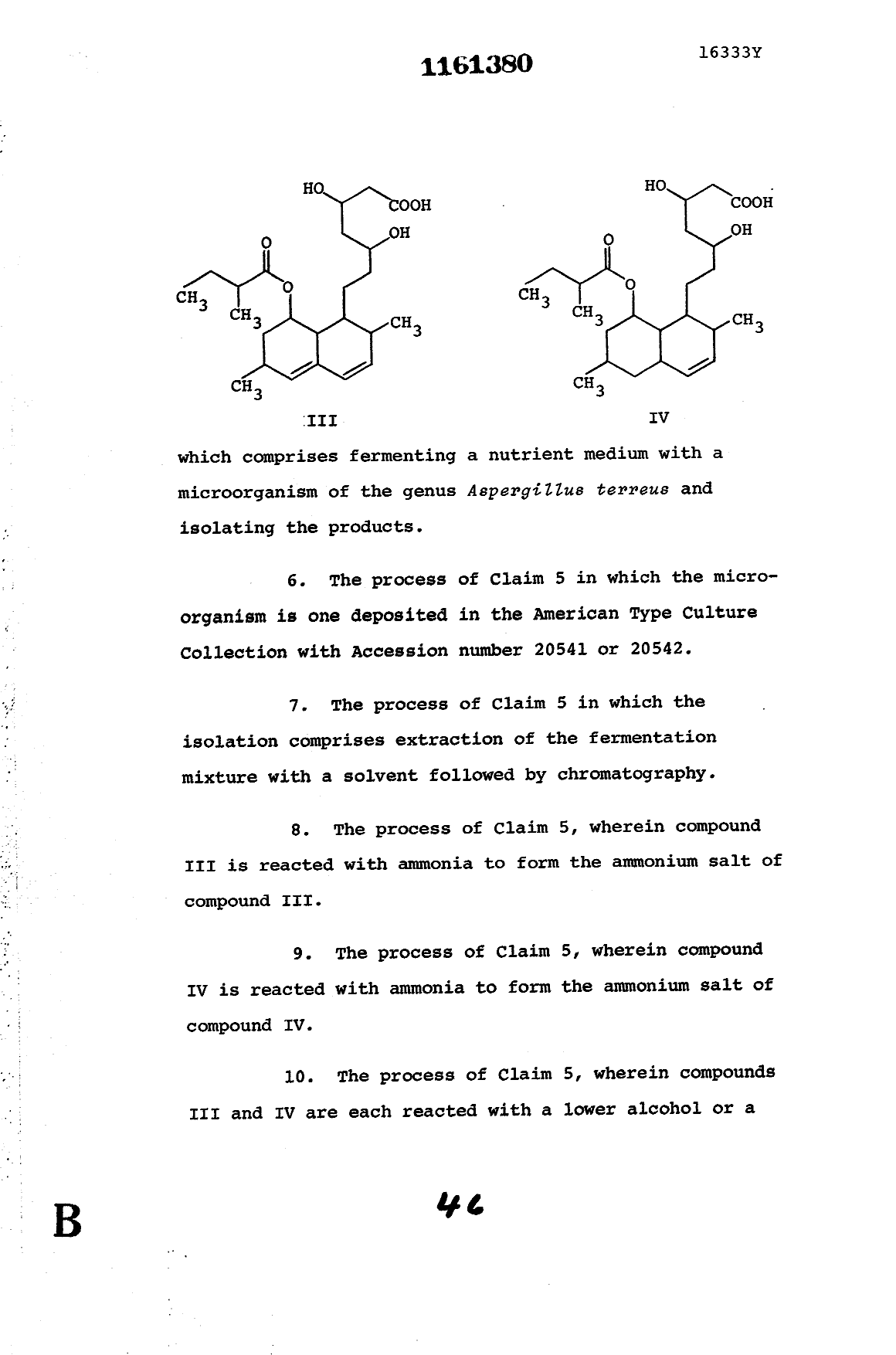 Canadian Patent Document 1161380. Claims 19921223. Image 3 of 6