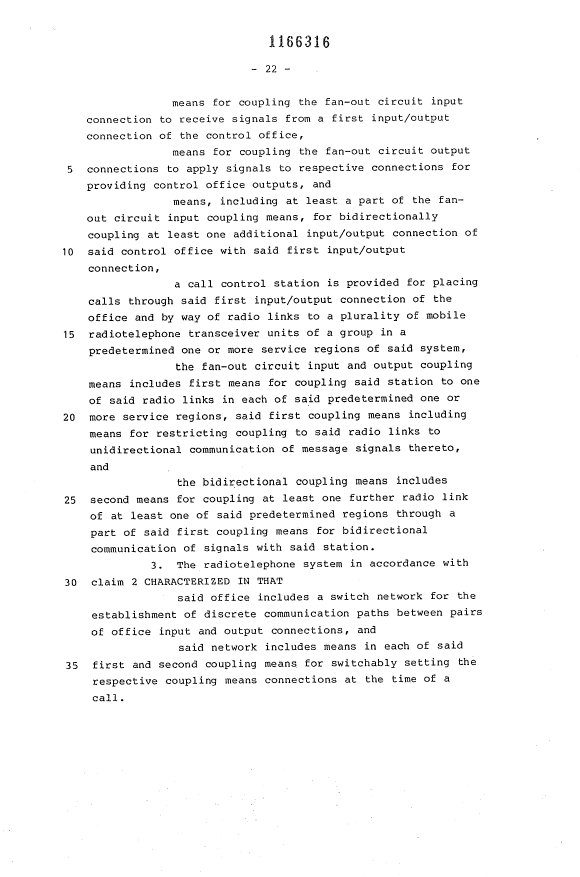 Document de brevet canadien 1166316. Revendications 19921207. Image 2 de 5