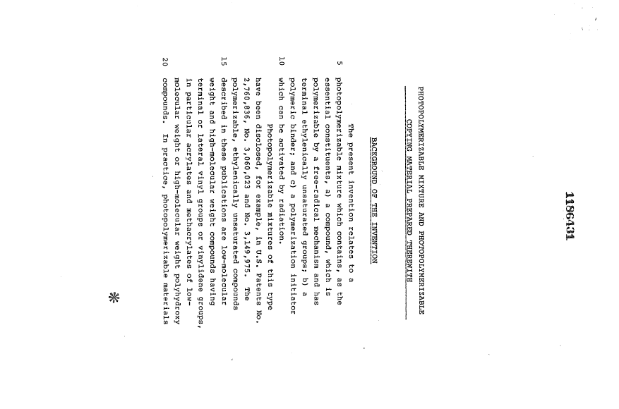 Canadian Patent Document 1186431. Description 19930609. Image 1 of 33
