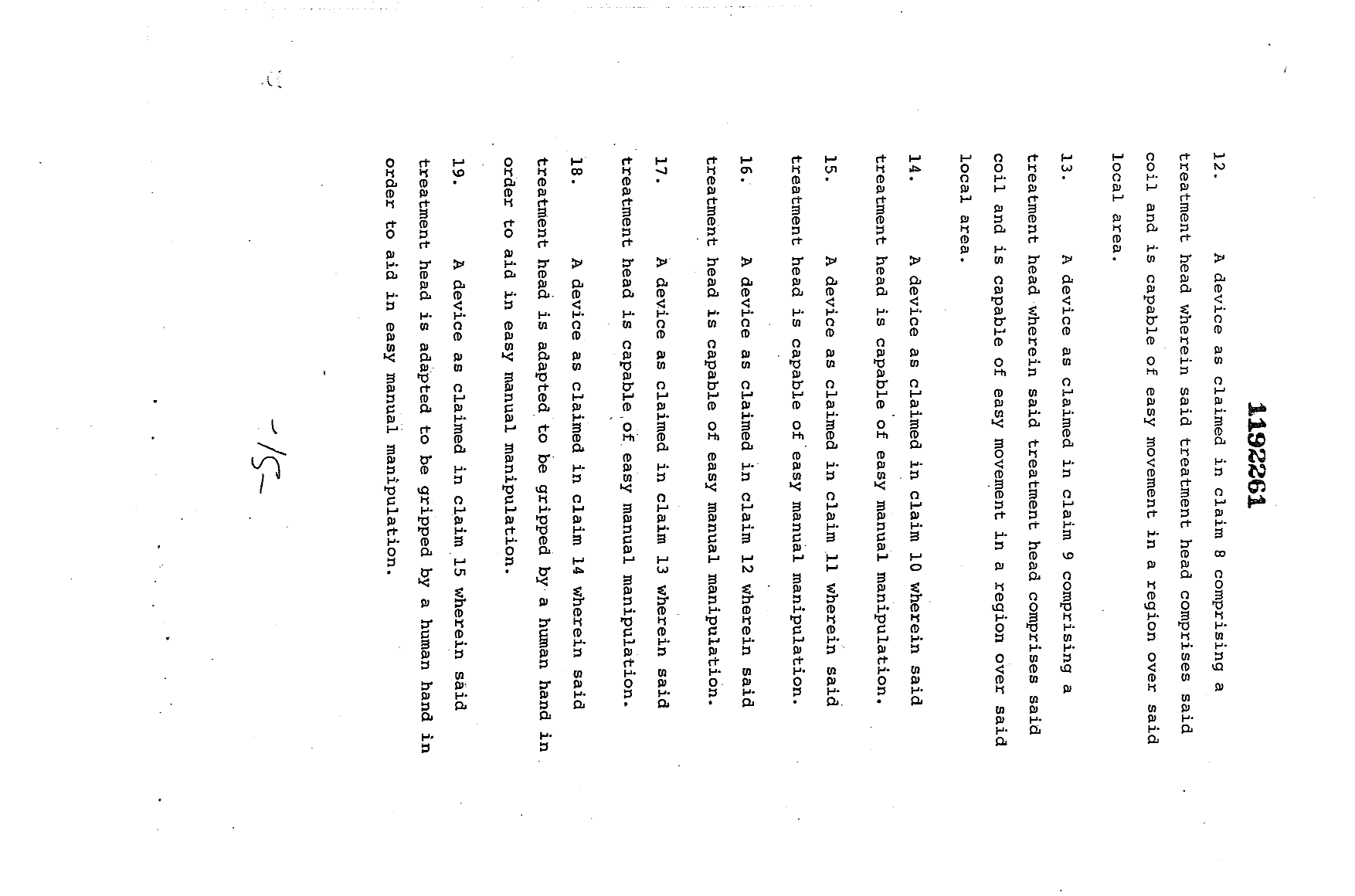 Document de brevet canadien 1192261. Revendications 19921215. Image 3 de 5