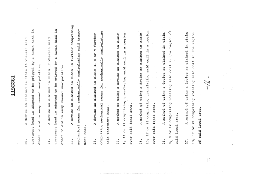 Document de brevet canadien 1192261. Revendications 19921215. Image 4 de 5