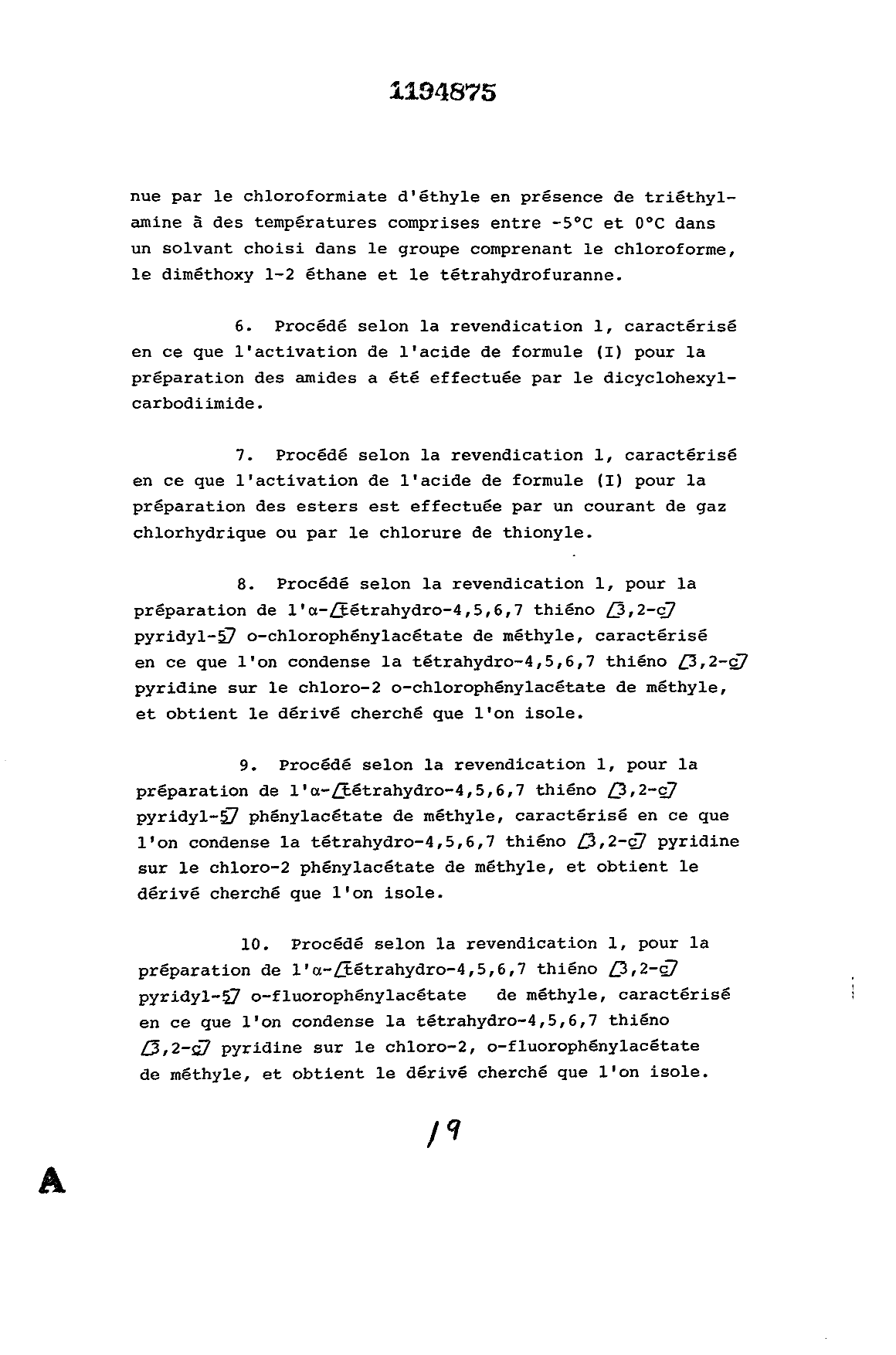 Document de brevet canadien 1194875. Revendications 19921218. Image 4 de 9