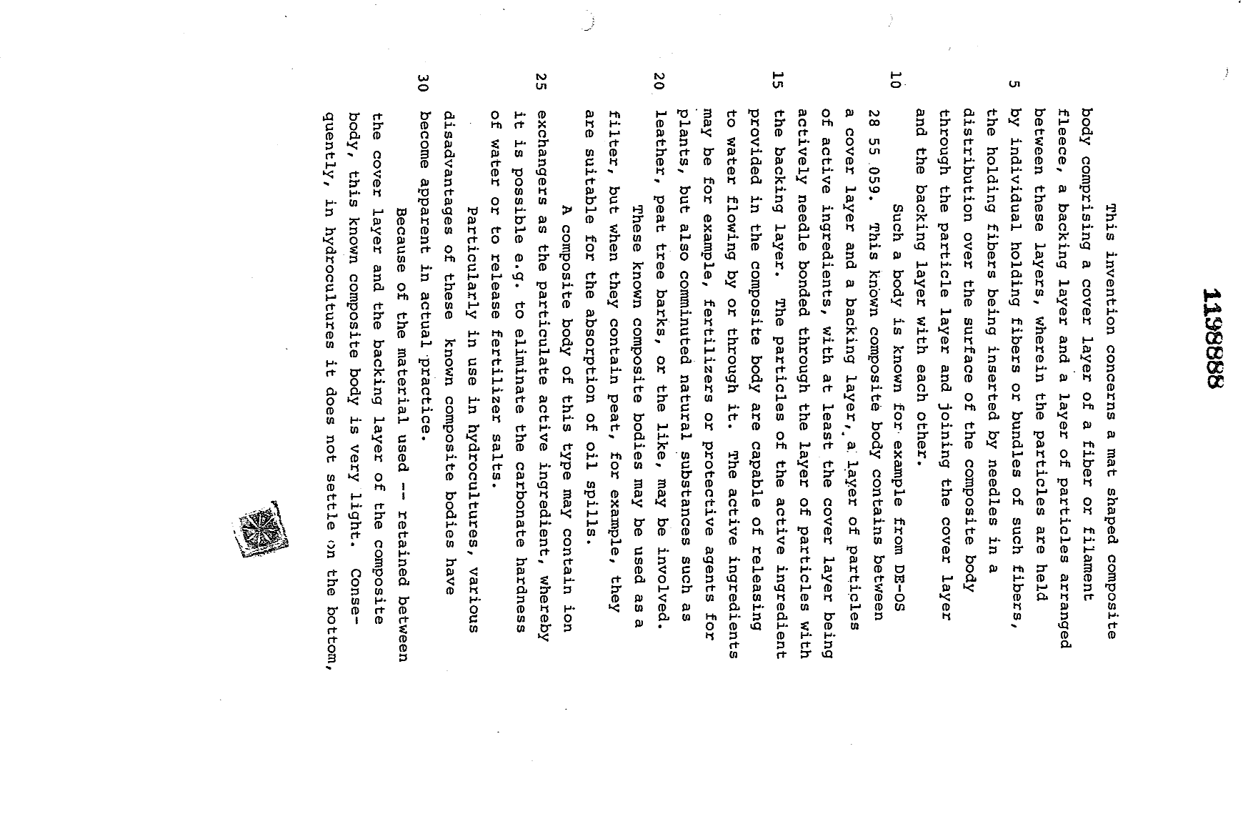 Canadian Patent Document 1198888. Description 19930622. Image 1 of 17