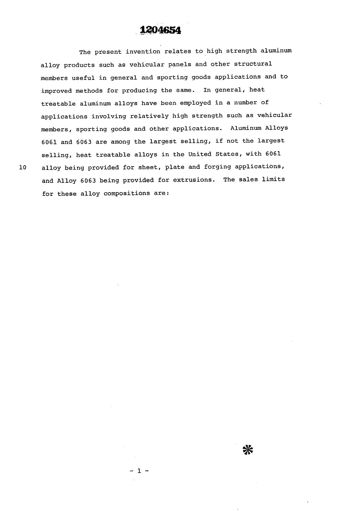 Canadian Patent Document 1204654. Description 19921223. Image 1 of 37