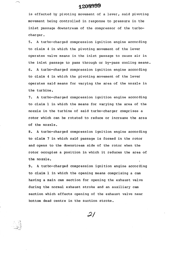 Document de brevet canadien 1208999. Revendications 19930629. Image 2 de 3