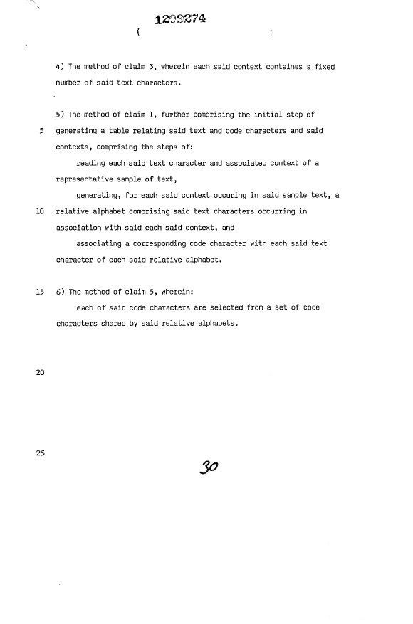 Document de brevet canadien 1209274. Revendications 19930706. Image 2 de 14