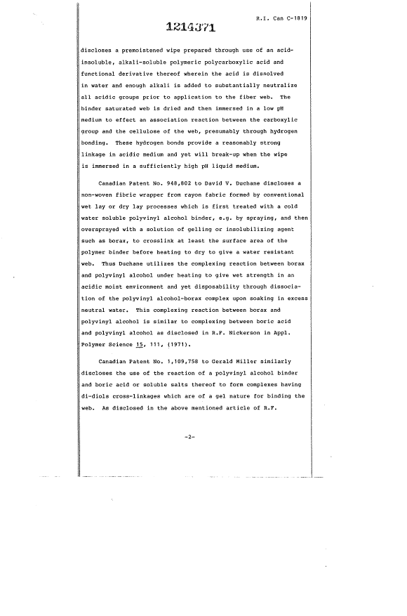 Document de brevet canadien 1214371. Description 19930707. Image 2 de 23