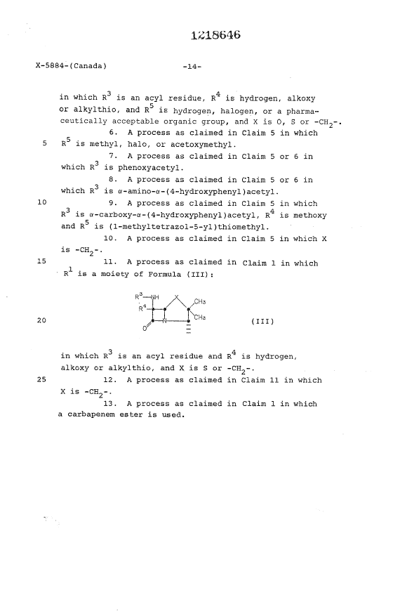Document de brevet canadien 1218646. Revendications 19930924. Image 2 de 3