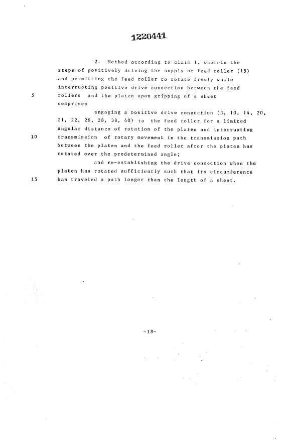 Document de brevet canadien 1220441. Revendications 19930927. Image 2 de 10
