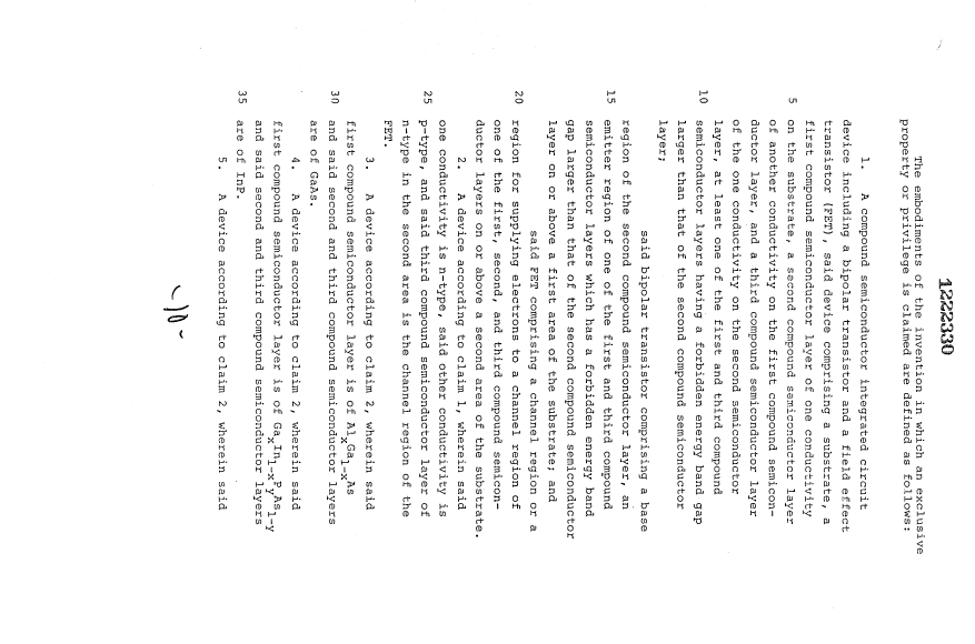 Document de brevet canadien 1222330. Revendications 19930925. Image 1 de 3
