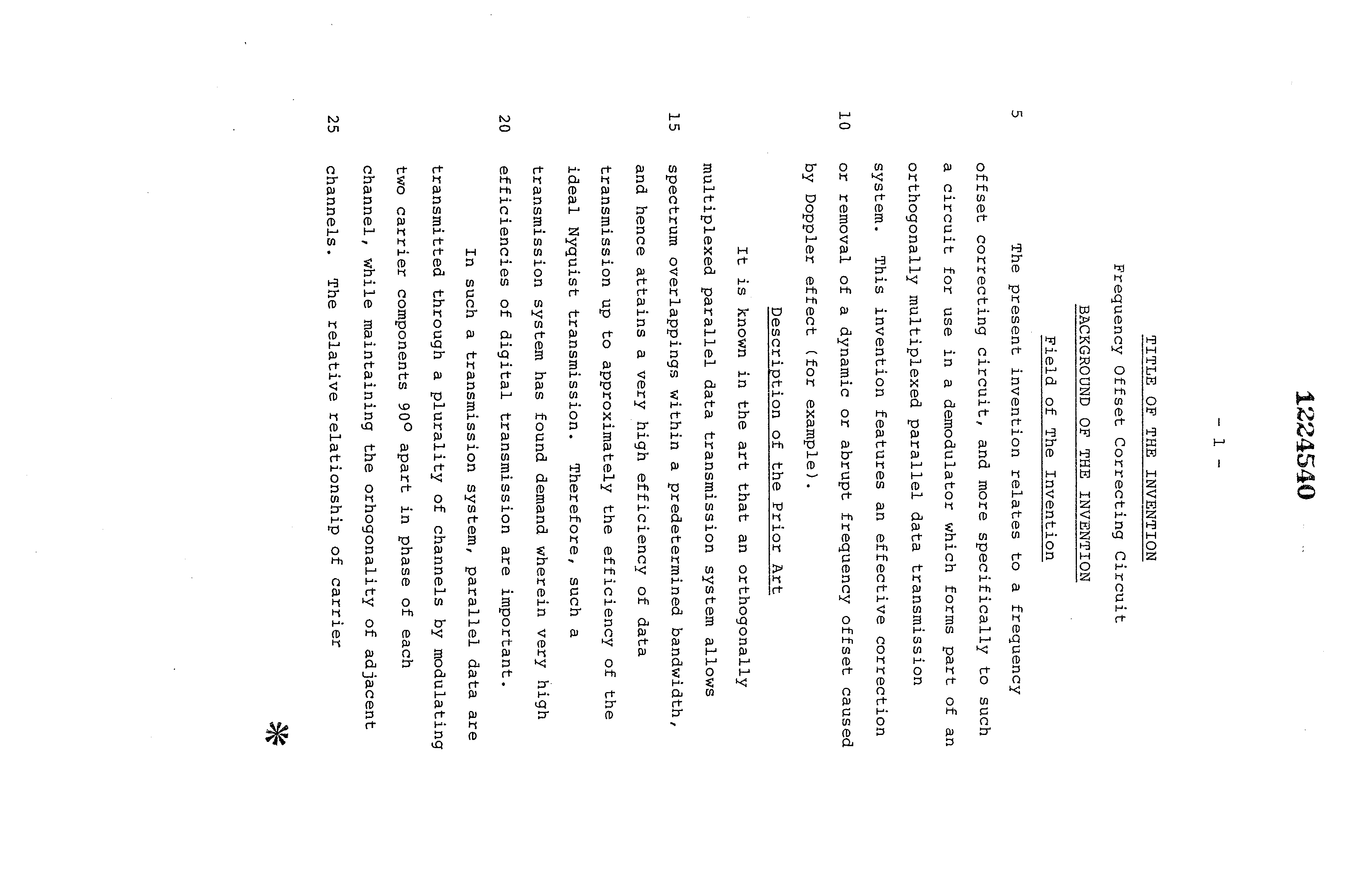 Canadian Patent Document 1224540. Description 19921203. Image 1 of 18