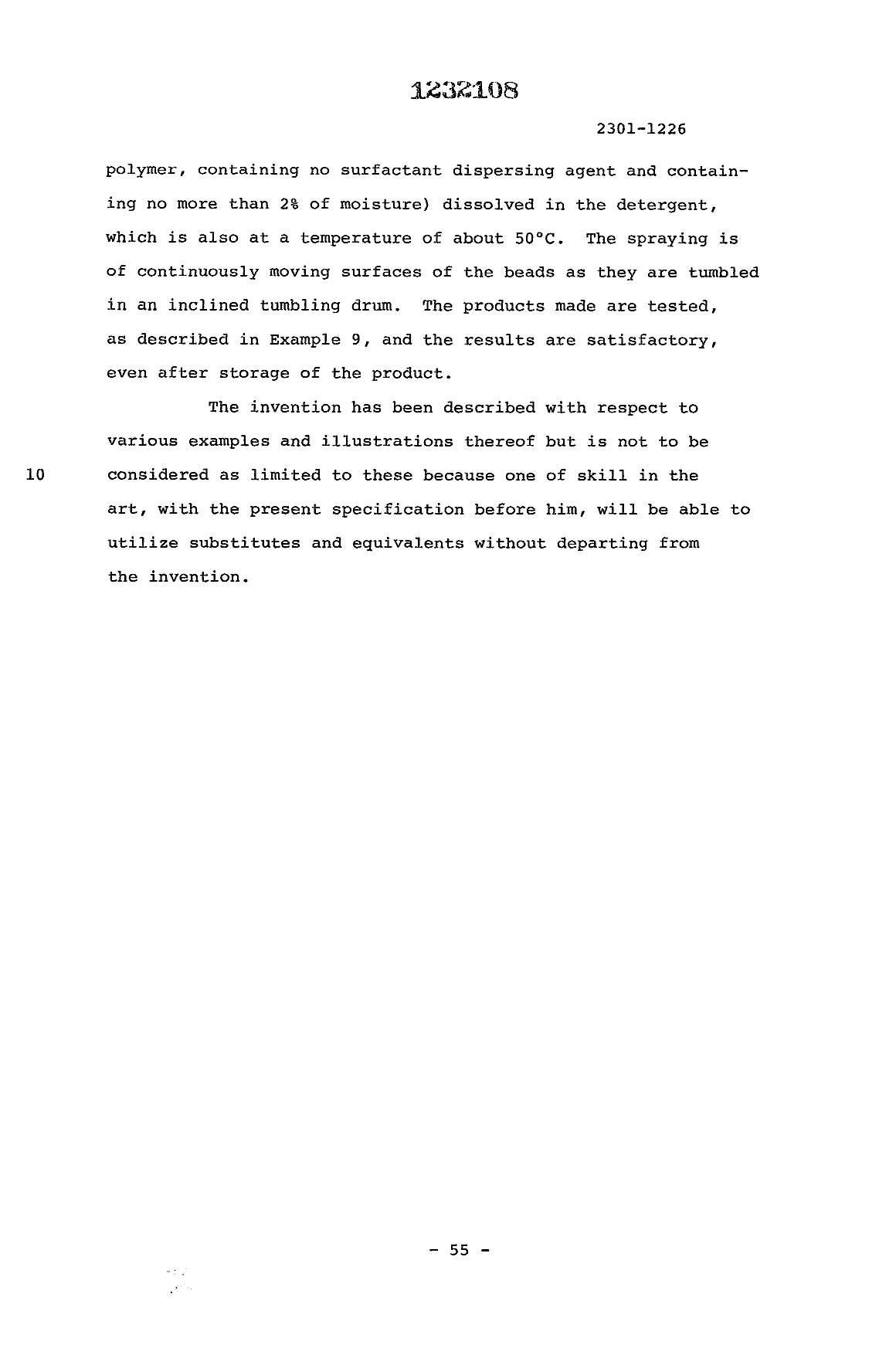 Canadian Patent Document 1232108. Description 19930730. Image 56 of 56