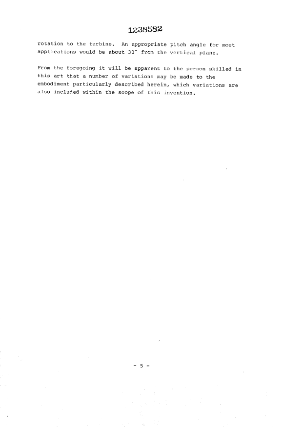 Canadian Patent Document 1238582. Description 19930930. Image 5 of 5