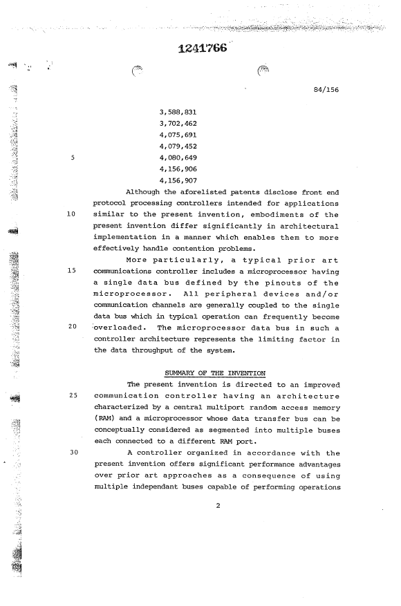Document de brevet canadien 1241766. Description 19930930. Image 2 de 28