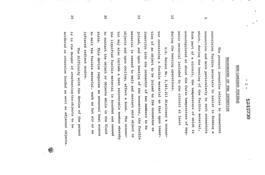 Canadian Patent Document 1245730. Description 19930825. Image 1 of 49