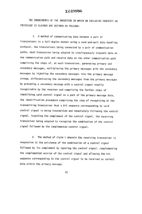 Document de brevet canadien 1249886. Revendications 19921225. Image 1 de 5