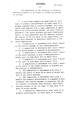 Document de brevet canadien 1253066. Revendications 19930907. Image 1 de 2