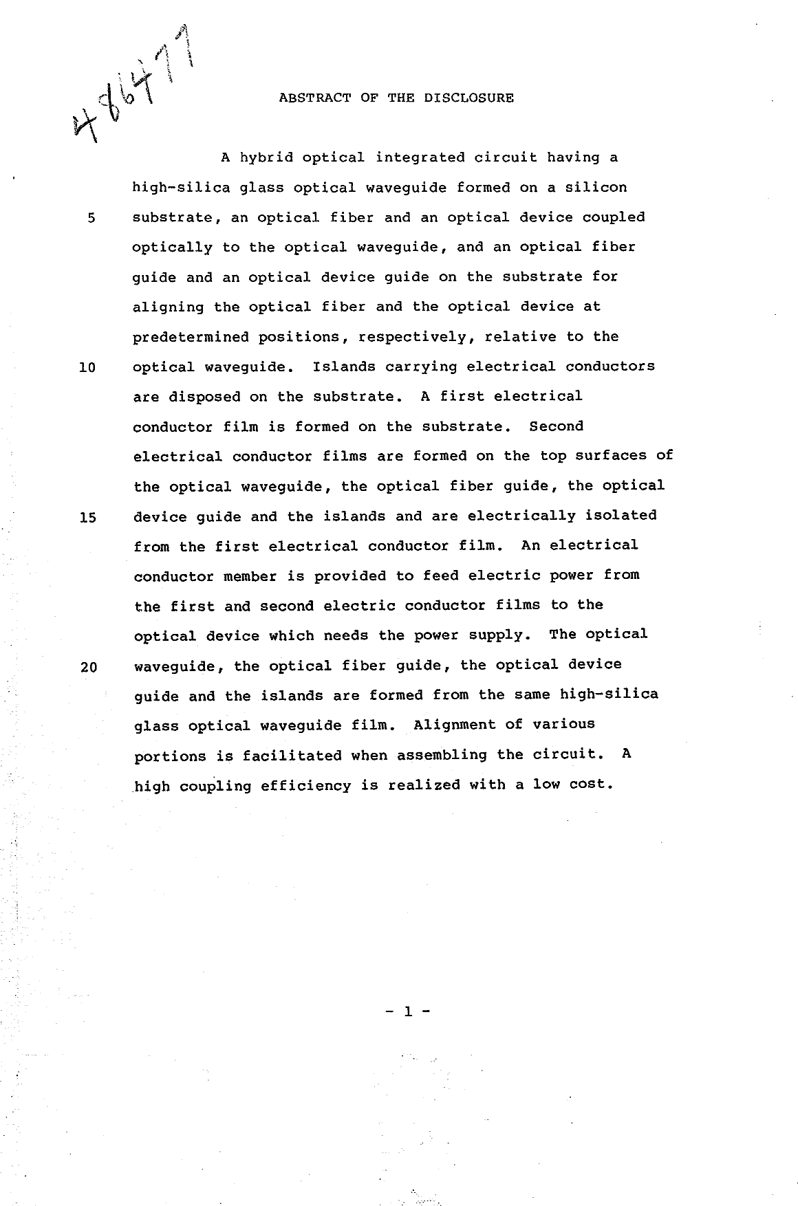 Document de brevet canadien 1255382. Abrégé 19931005. Image 1 de 1