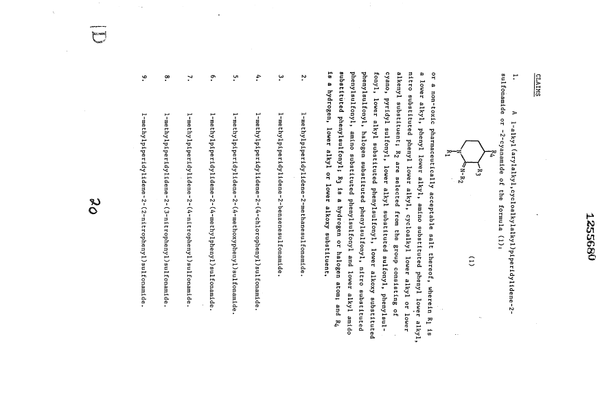 Document de brevet canadien 1255680. Revendications 19930907. Image 1 de 7