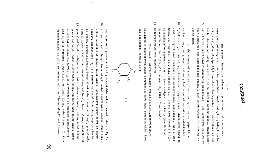 Document de brevet canadien 1255680. Description 19930907. Image 1 de 19