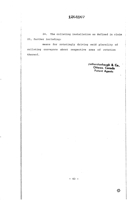Document de brevet canadien 1264167. Revendications 19930915. Image 12 de 12