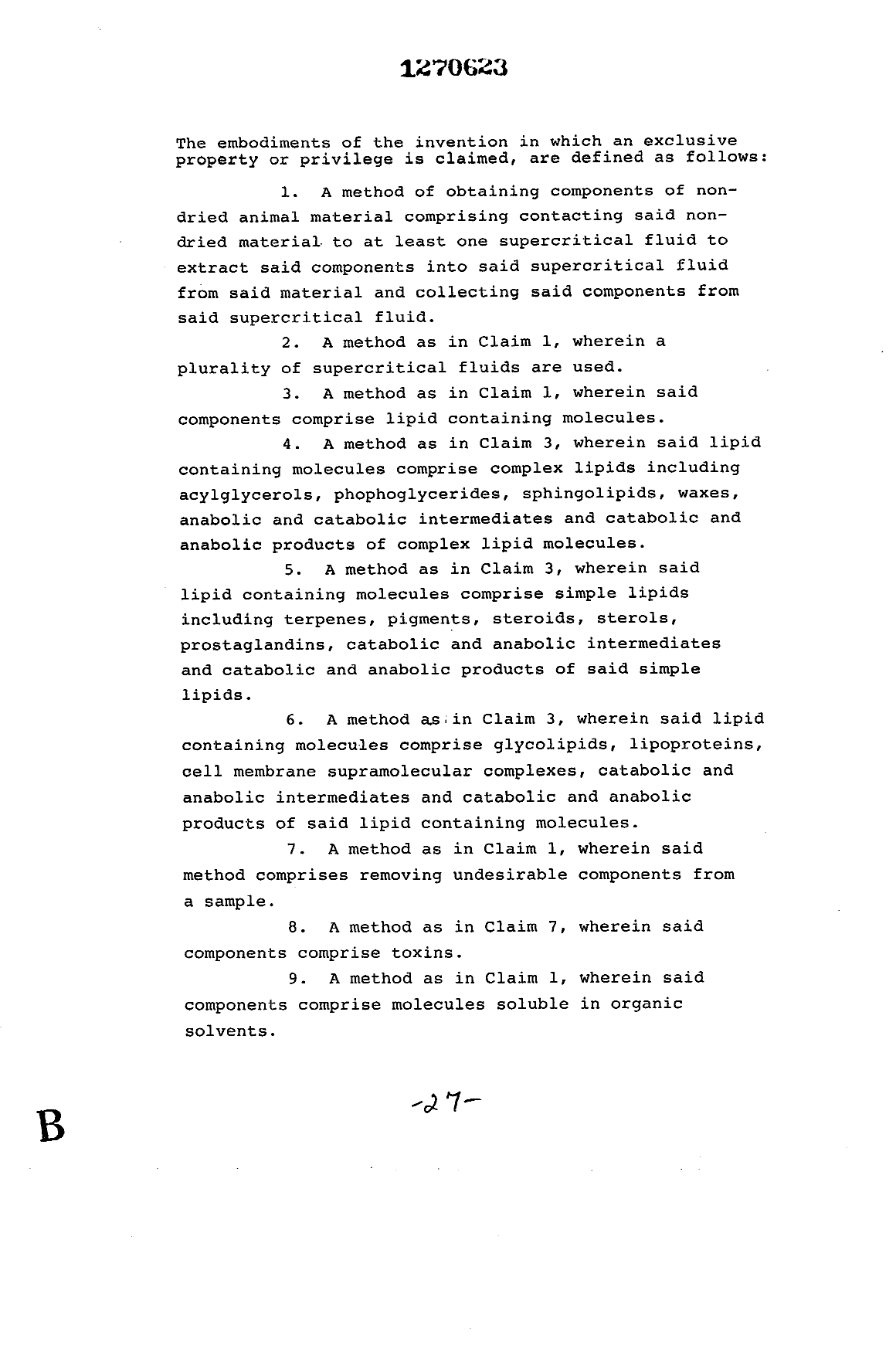Document de brevet canadien 1270623. Revendications 19931007. Image 1 de 4