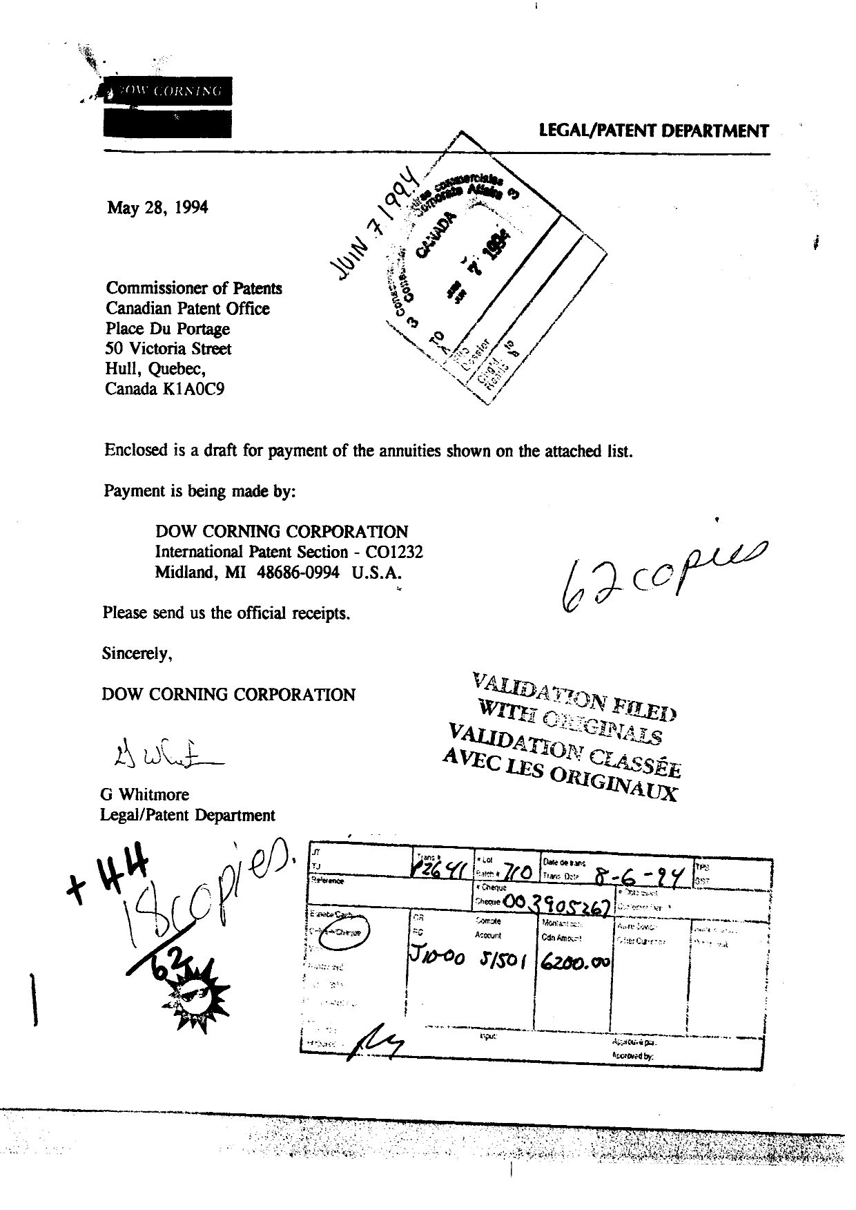 Document de brevet canadien 1272836. Taxes 19940607. Image 1 de 2