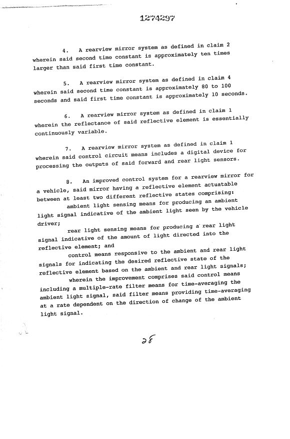 Document de brevet canadien 1274297. Revendications 19931012. Image 2 de 11