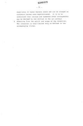 Canadian Patent Document 1282479. Description 19931019. Image 31 of 31