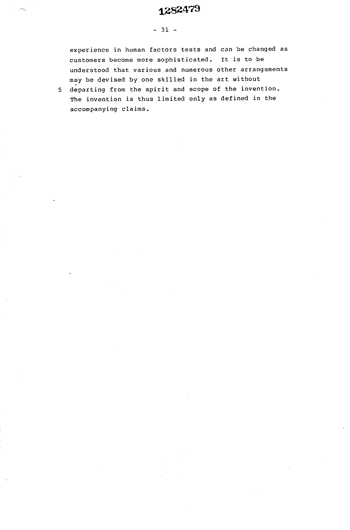 Canadian Patent Document 1282479. Description 19931019. Image 31 of 31