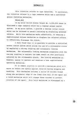 Canadian Patent Document 1286273. Description 19931021. Image 1 of 23