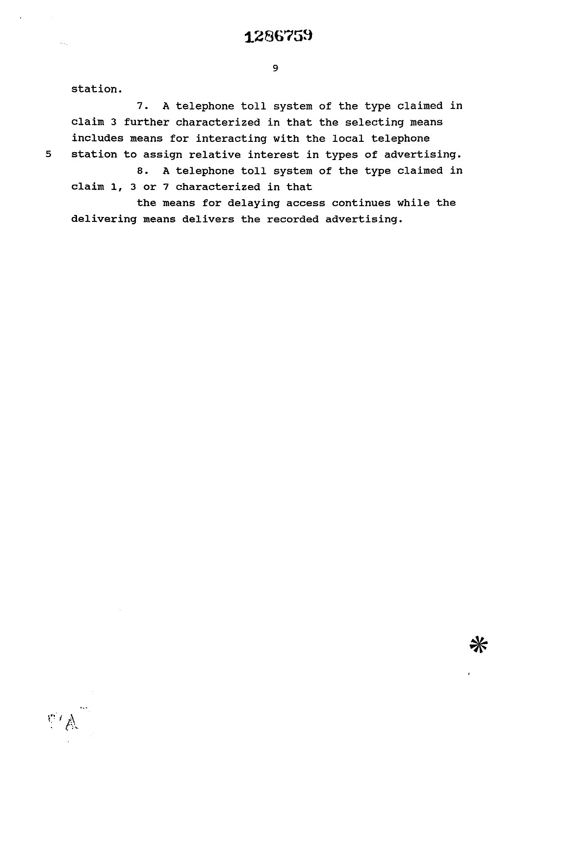 Document de brevet canadien 1286759. Revendications 19921221. Image 2 de 2