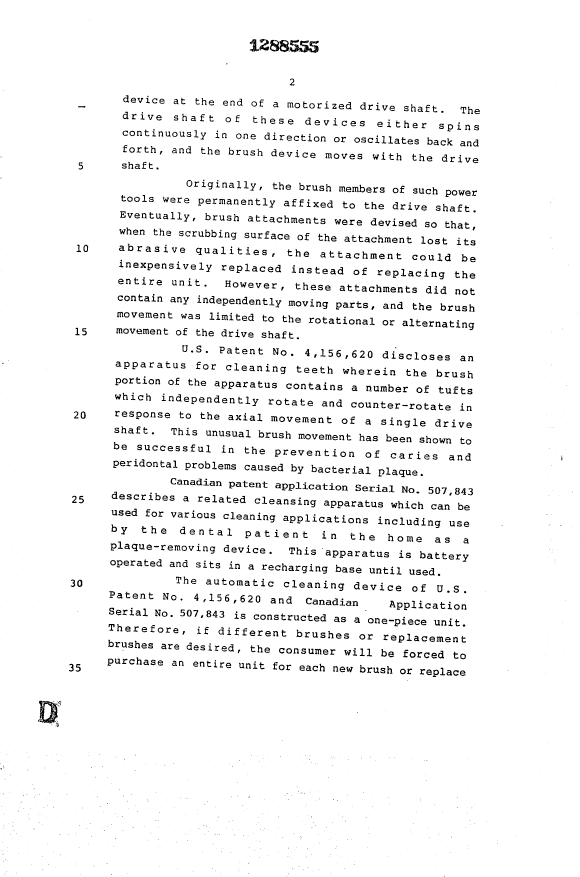 Document de brevet canadien 1288555. Description 19931022. Image 2 de 23
