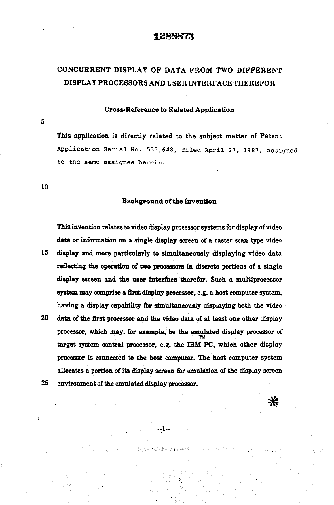 Canadian Patent Document 1288873. Description 19931022. Image 1 of 130