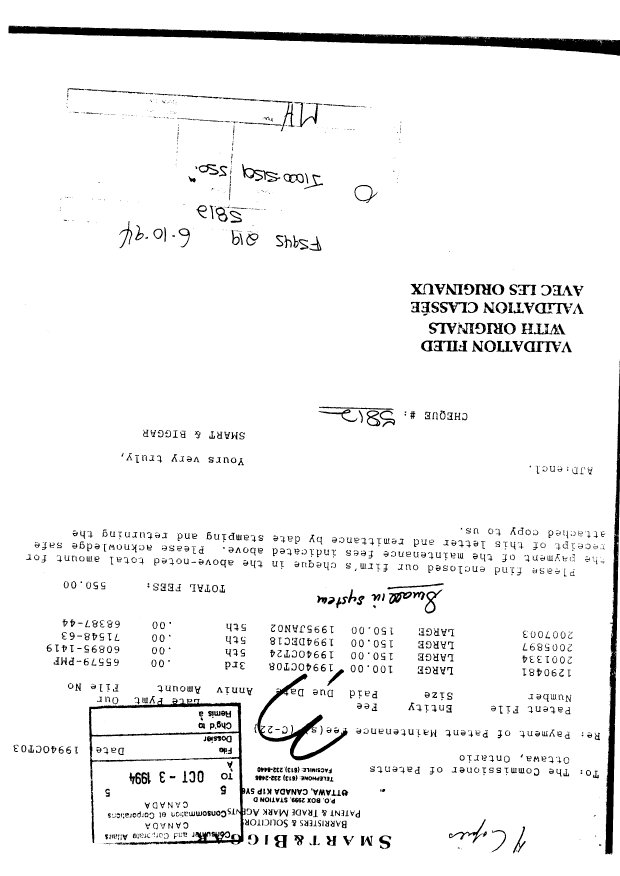 Canadian Patent Document 1290481. Fees 19941003. Image 1 of 1