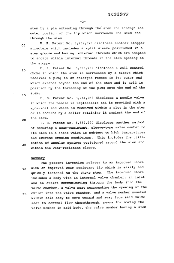 Document de brevet canadien 1291977. Description 19931030. Image 2 de 6