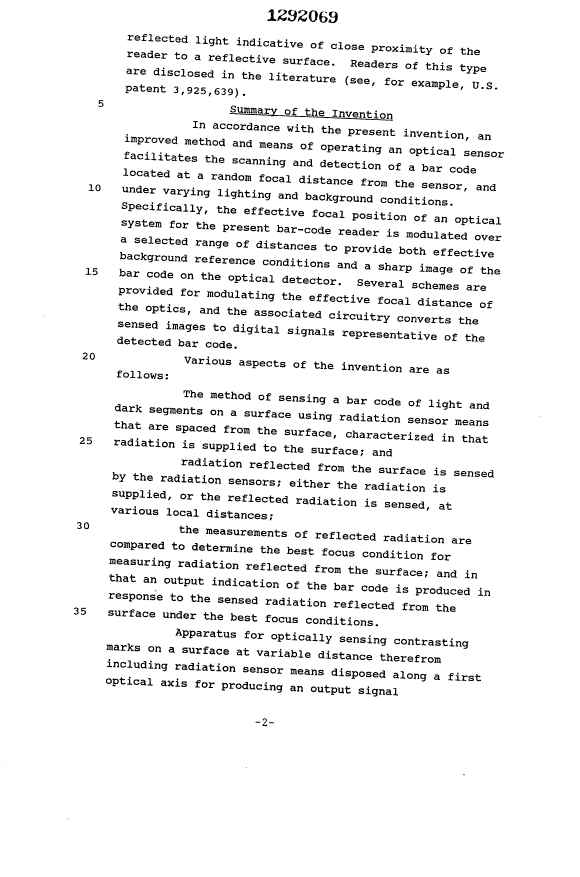 Document de brevet canadien 1292069. Description 19931023. Image 2 de 44