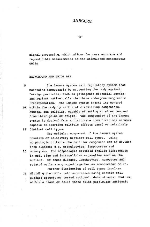 Document de brevet canadien 1296622. Description 19931027. Image 2 de 75