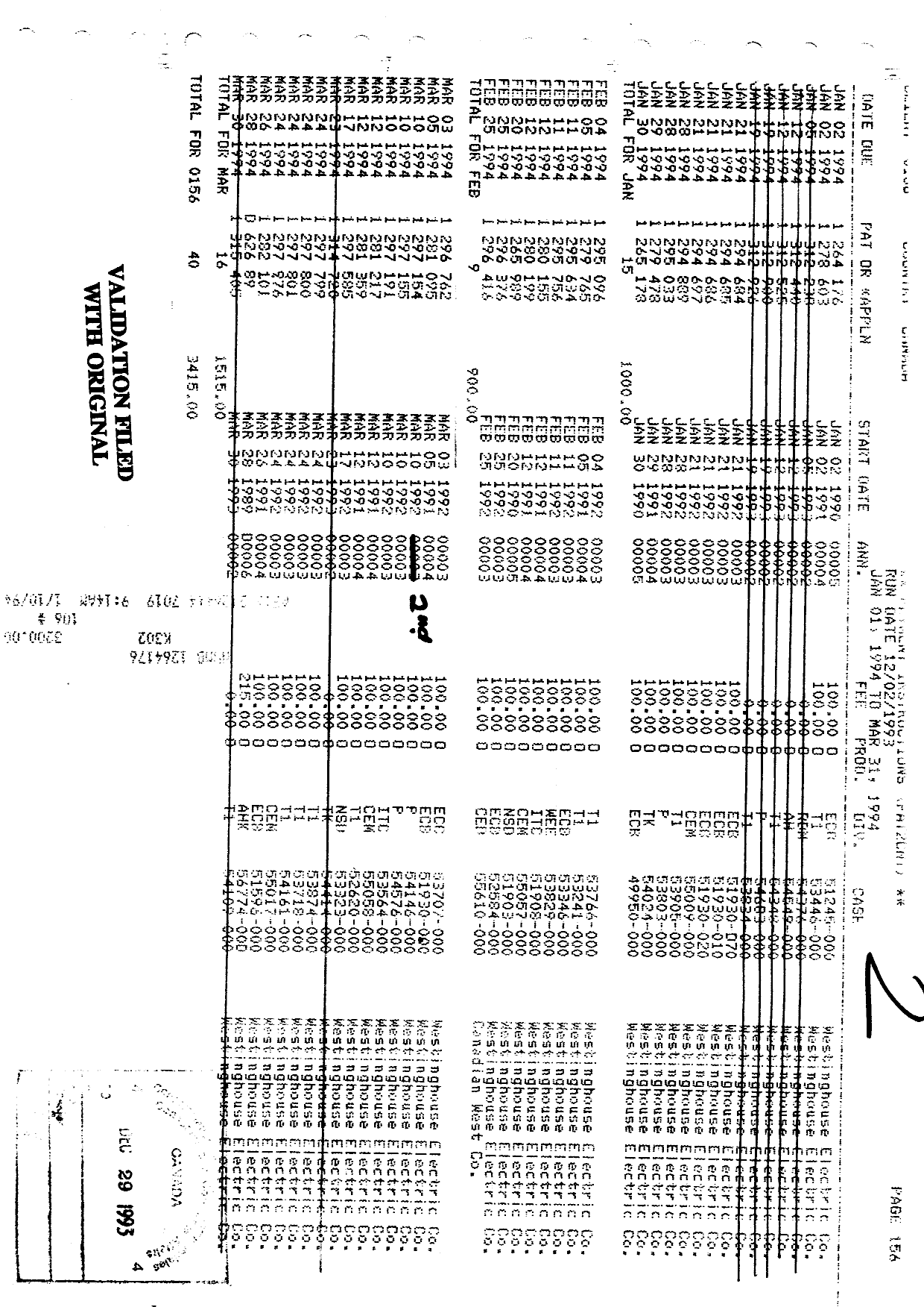 Document de brevet canadien 1297154. Taxes 19931229. Image 1 de 1