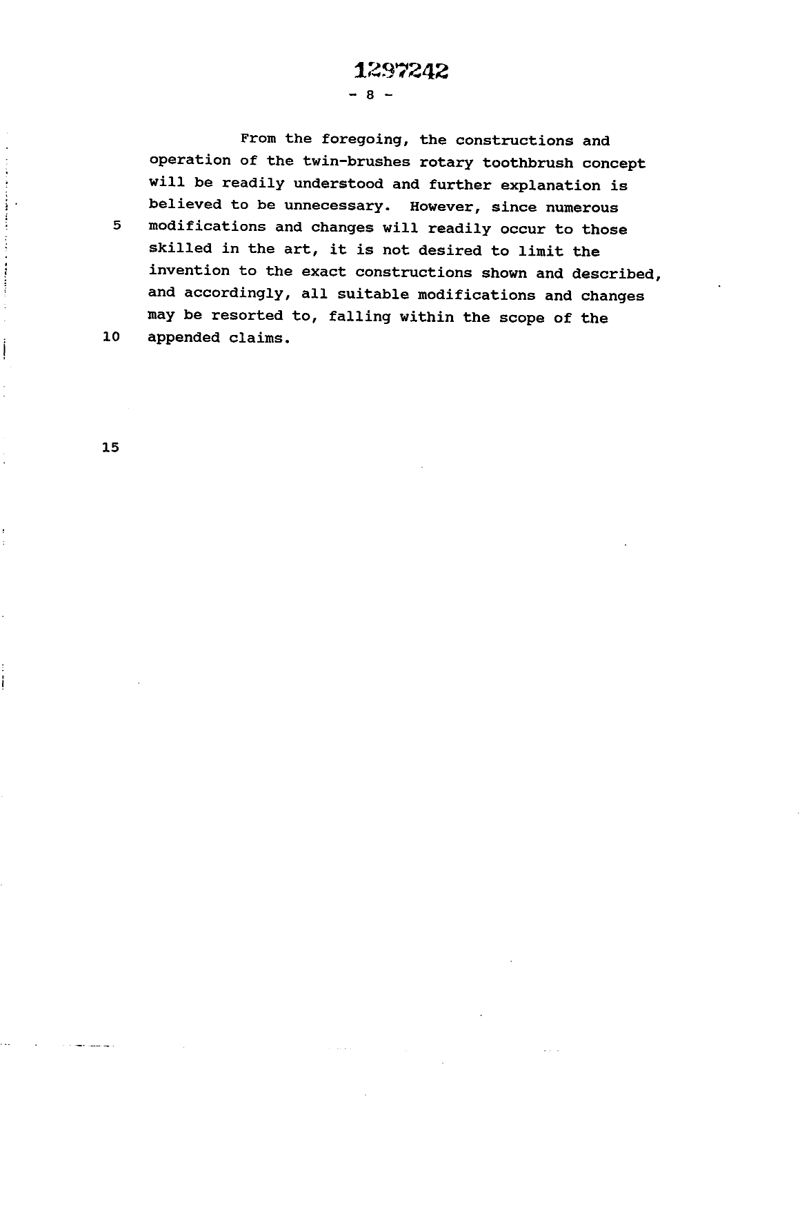 Canadian Patent Document 1297242. Description 19931027. Image 8 of 8