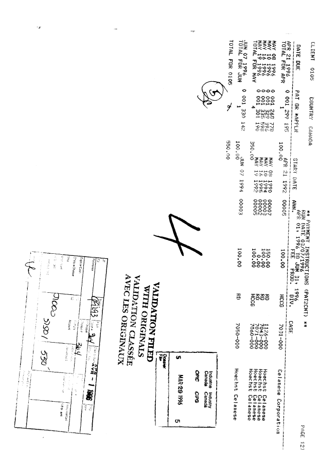 Canadian Patent Document 1299195. Fees 19960329. Image 1 of 1