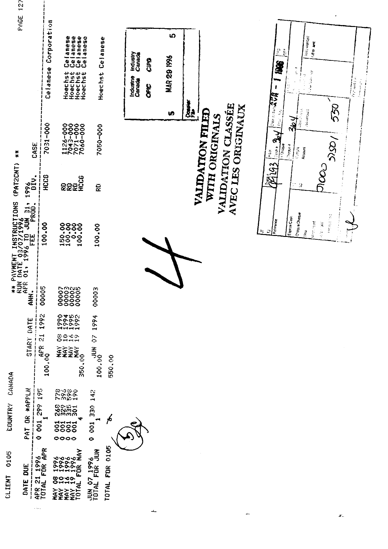 Document de brevet canadien 1299195. Taxes 19960329. Image 1 de 1