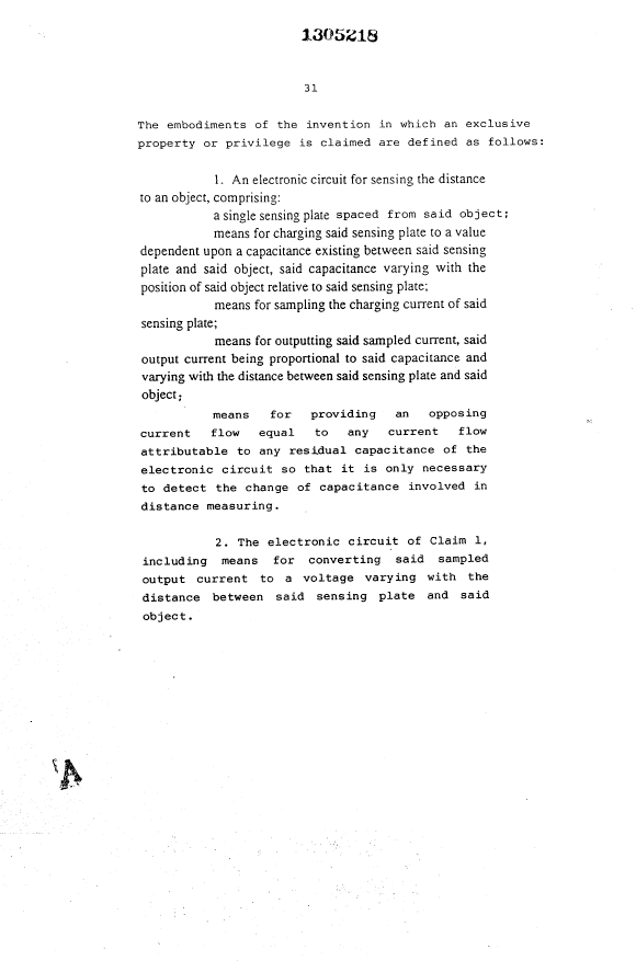 Document de brevet canadien 1305218. Revendications 19931102. Image 1 de 14