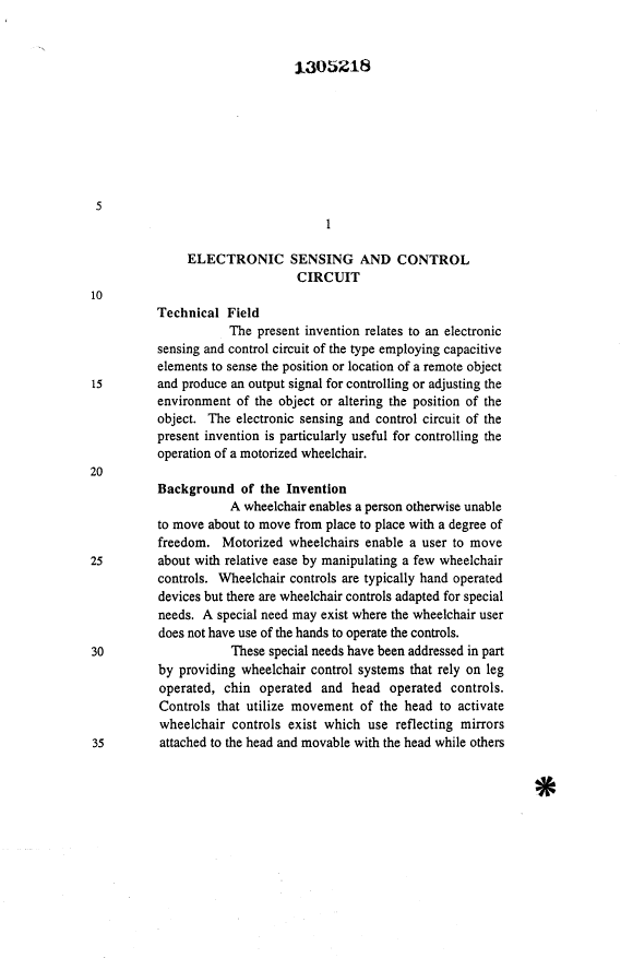 Document de brevet canadien 1305218. Description 19931102. Image 1 de 31