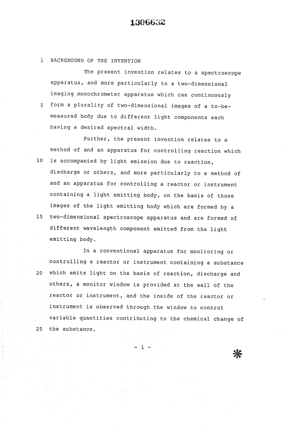 Document de brevet canadien 1306632. Description 19931109. Image 1 de 36